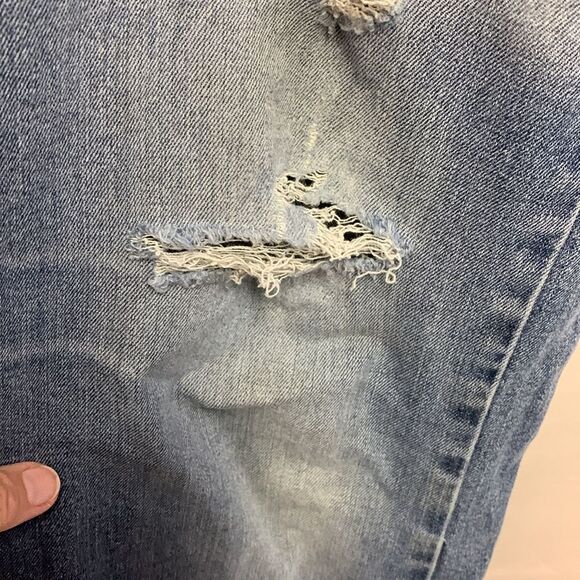 Carhartt Medium Wash Distressed Ripped Relaxed Fit Straight Leg Jeans 38 X 30 - Picture 7 of 14